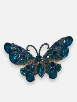 Broche Papillon Bleu