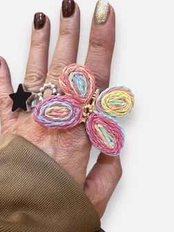 Bague Papillon Arc En Ciel