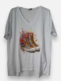 T-Shirt Basket Fleurie