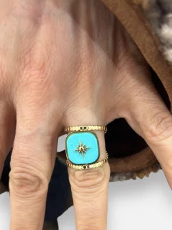Bague Etoile Turquoise