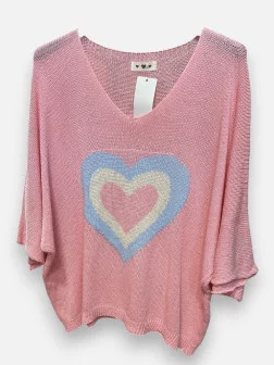 Pull Coeur Arc En Ciel