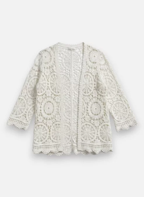 Gilet Crochet Blanc