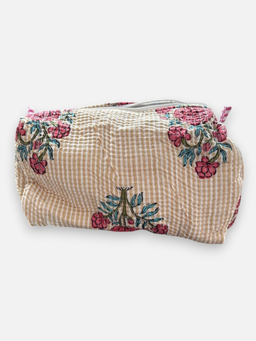 Lot Trois Trousses Vichy Rose