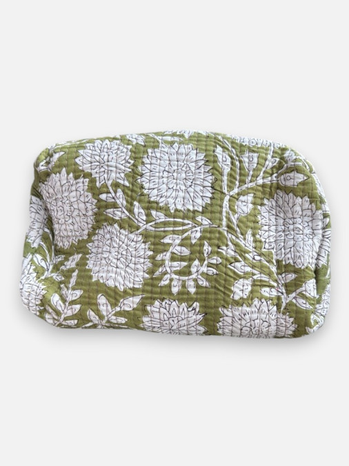 Lot Trois Trousses Kaki Fleur