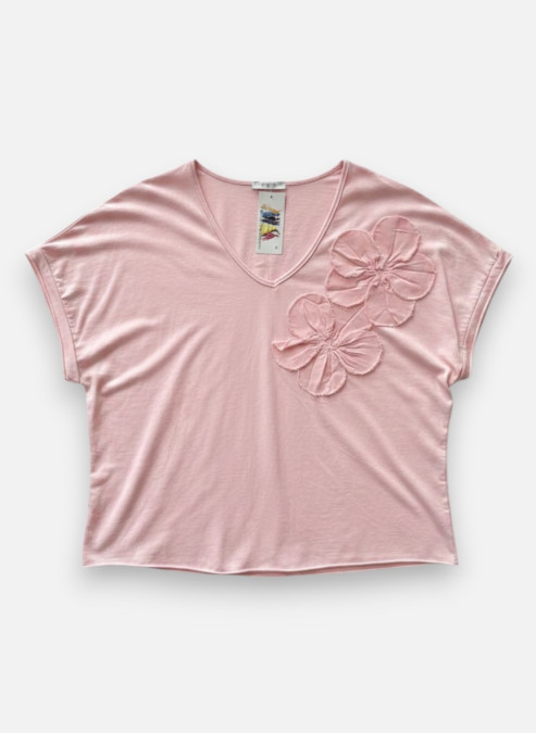 T-Shirt Rose Fleur