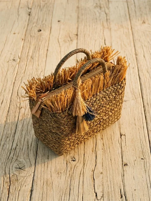 Panier Frange Rafia