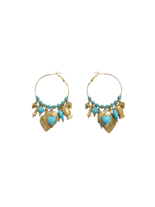 Boucles Coeur Bleu