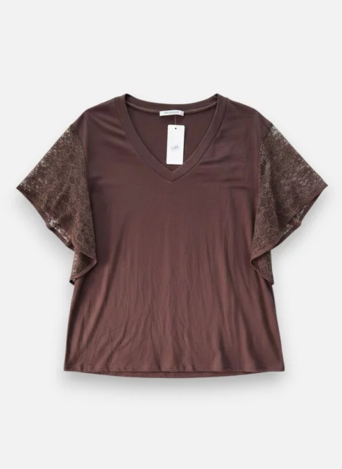 T-Shirt Dentelle Choco