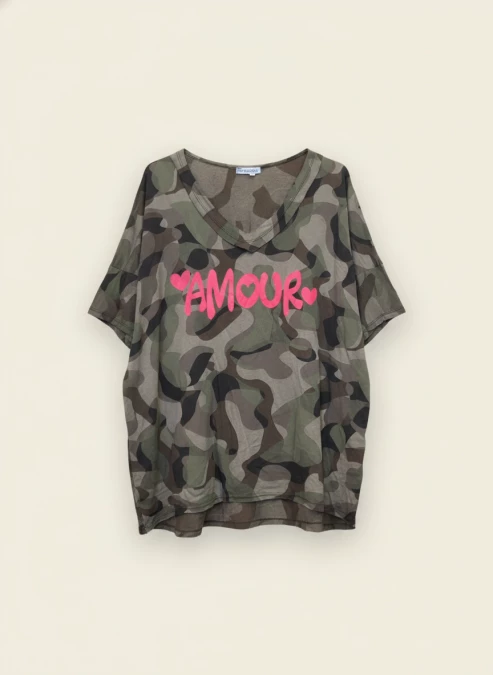 T-shirt Camo Amour