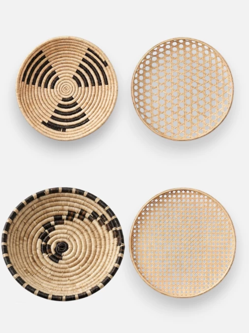 Lot 4 Sets Déco Rafia