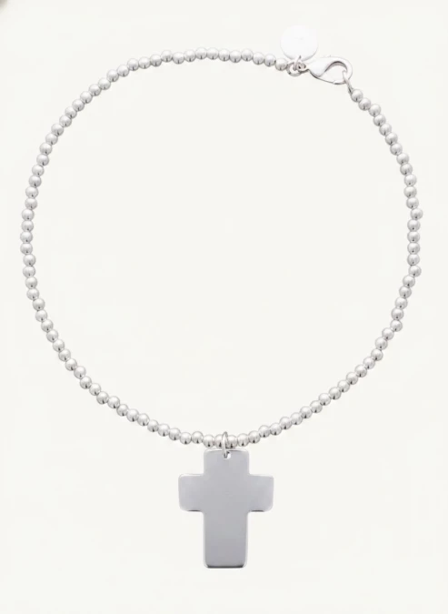 Collier Croix Acier