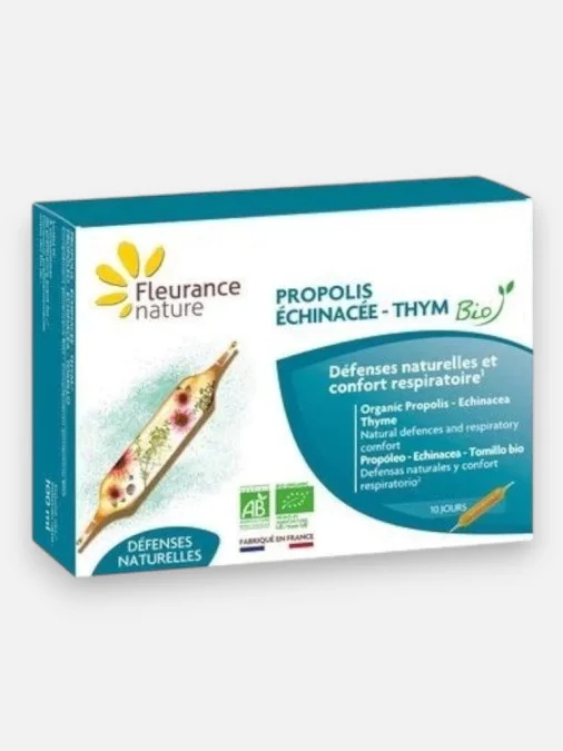 Ampoules de Propolis-Échinacée-Thym Bio