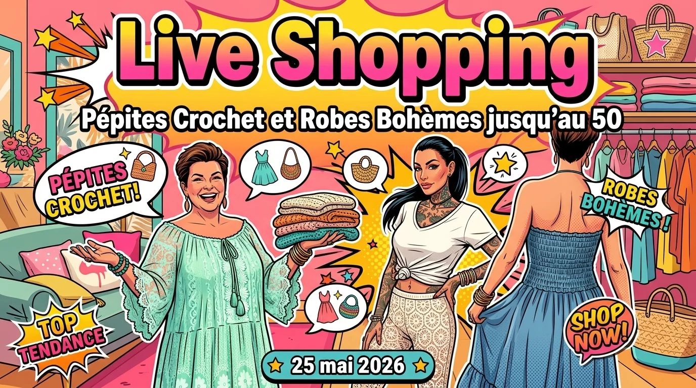 Pépites Crochet et Robes Bohèmes jusqu'au 50