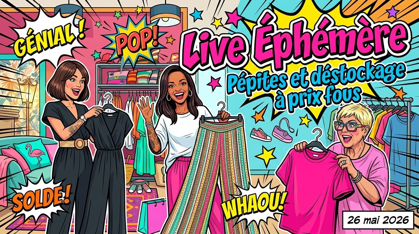 Live éphémère : Pépites et déstockage à prix fous