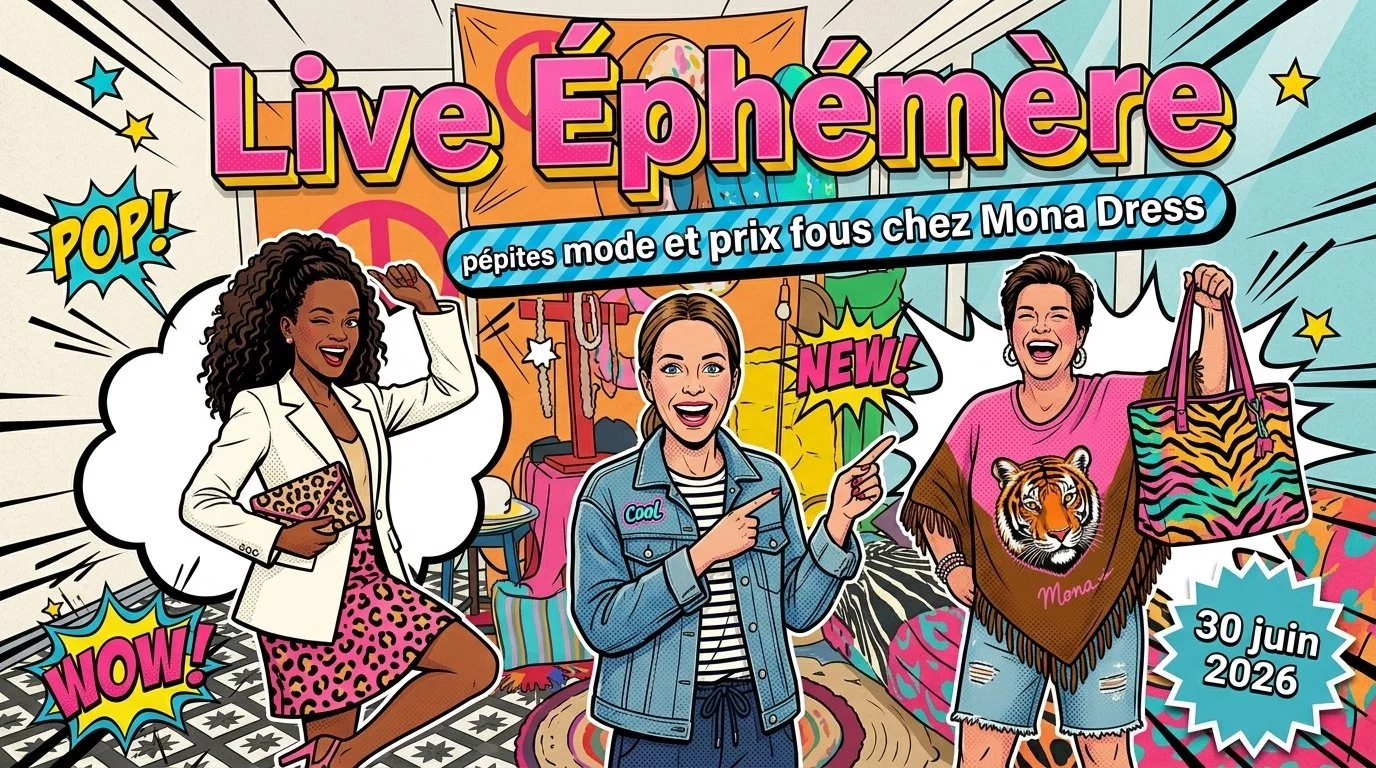 Live éphémère : pépites mode et prix fous chez Mona Dress