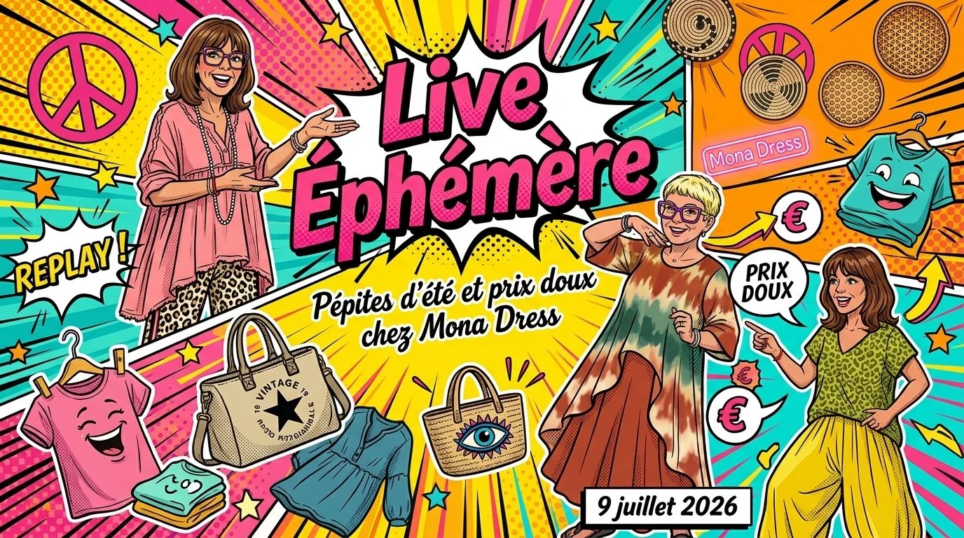 Live éphémère : Pépites d'été et prix doux chez Mona Dress