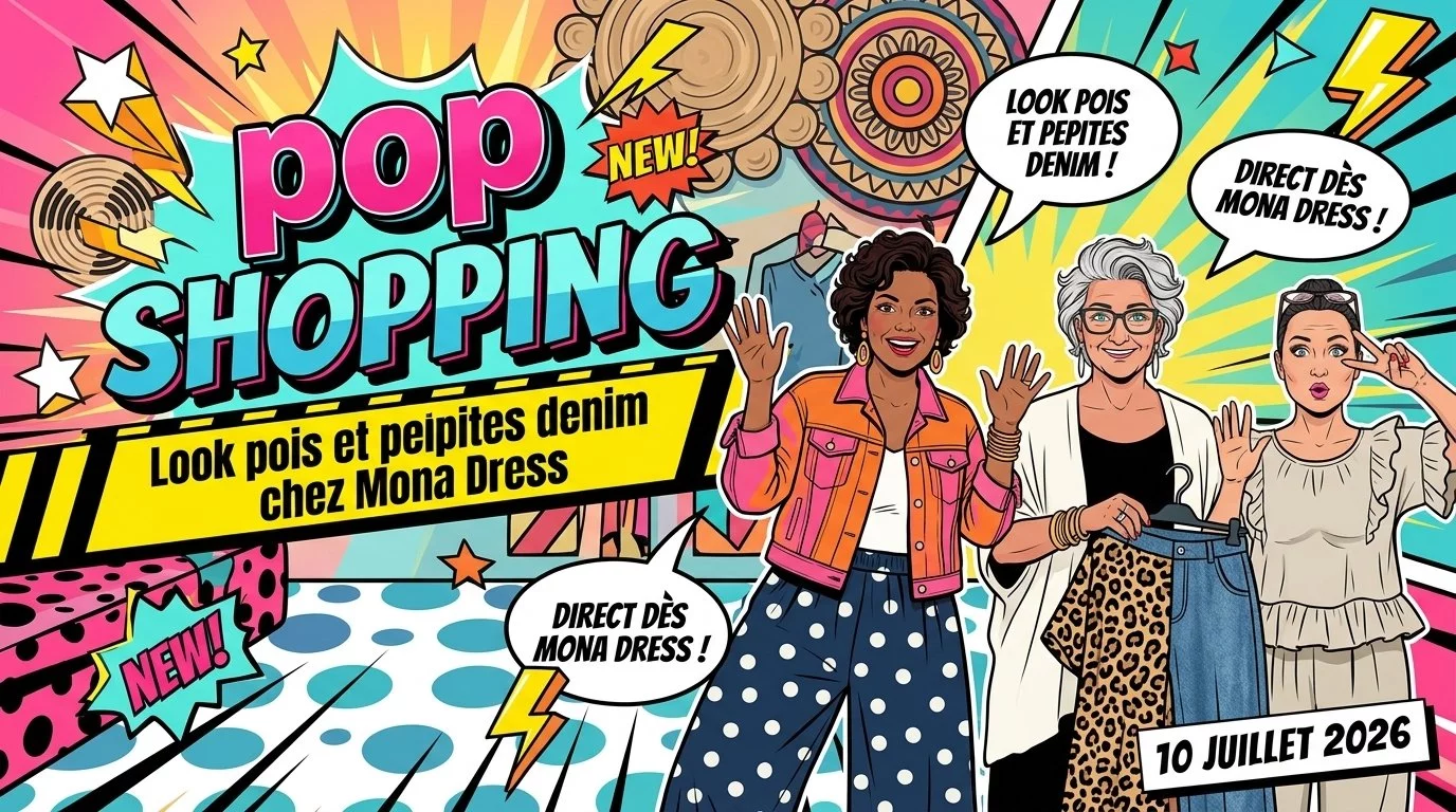 Look pois et pepites denim chez Mona Dress