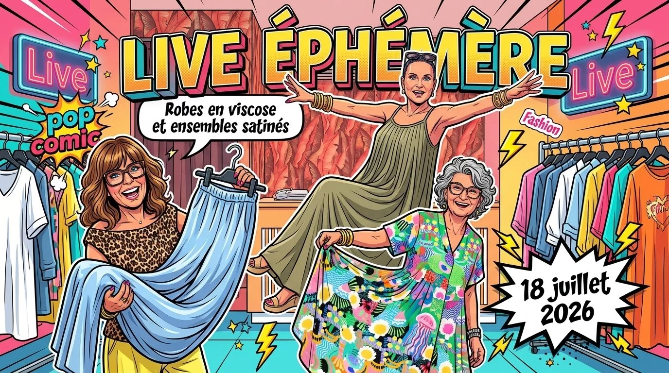 Live éphémère : Robes en viscose et ensembles satinés