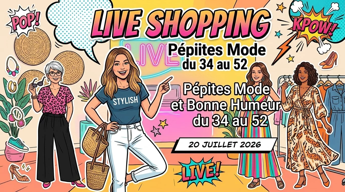 Live Shopping : Pépites Mode et Bonne Humeur du 34 au 52